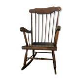 Rocking chair wooden armchair 1960