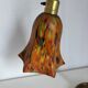 Vintage 1900 Clichy glass paste lamp, brass workshop desk - 60 cm