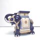 Large ceramic elephant blue plant holder