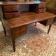 Important stepped office in solid blond oak nineteenth Napoleon III