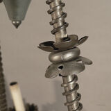 Antique medieval wrought iron chandelier from a German castle.