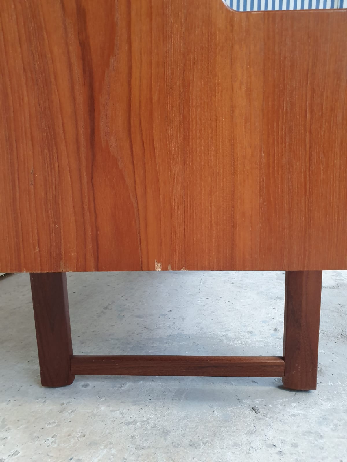Vtg mid century teak turnidge wall shelving unit room divide Danish design