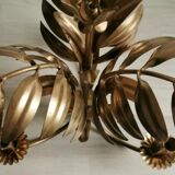 Golden metal palm lamp
