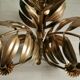 Golden metal palm lamp