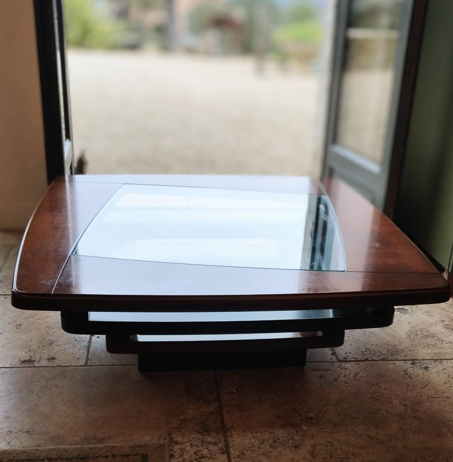 "The Twist" square coffee table