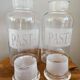 Set of 2 Large Glass Pasta Jars with Stopper Lids, 4 Litre Pasta Containers