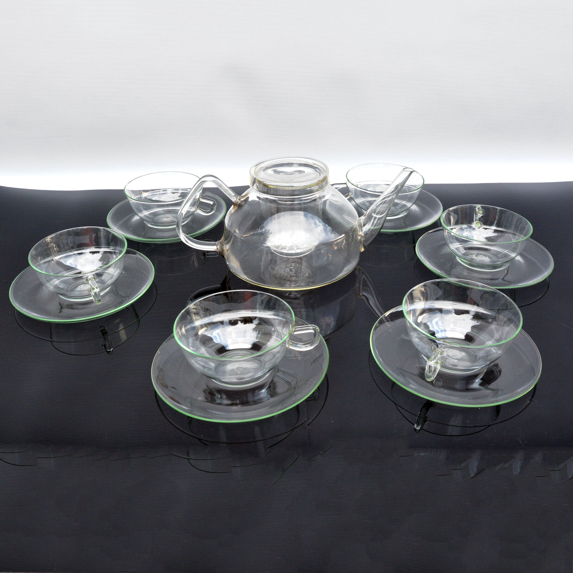 Coffee service by w. wagenfeld, jena glas, germany, 1970s
