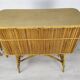 Vintage rattan bar and stools