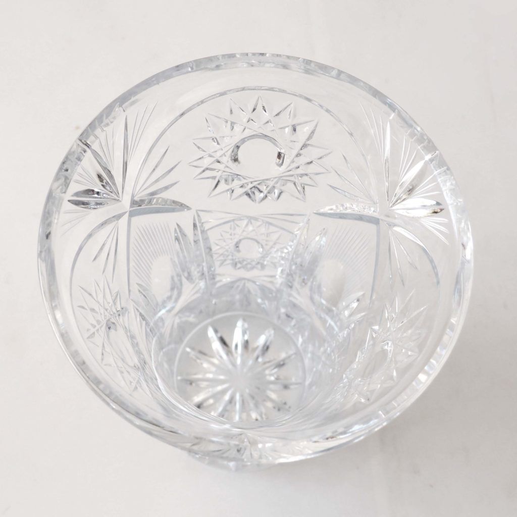 Carved crystal vase