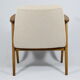 Classic Vintage armchair,  model 366, 1960s, cream fabric, teak wood