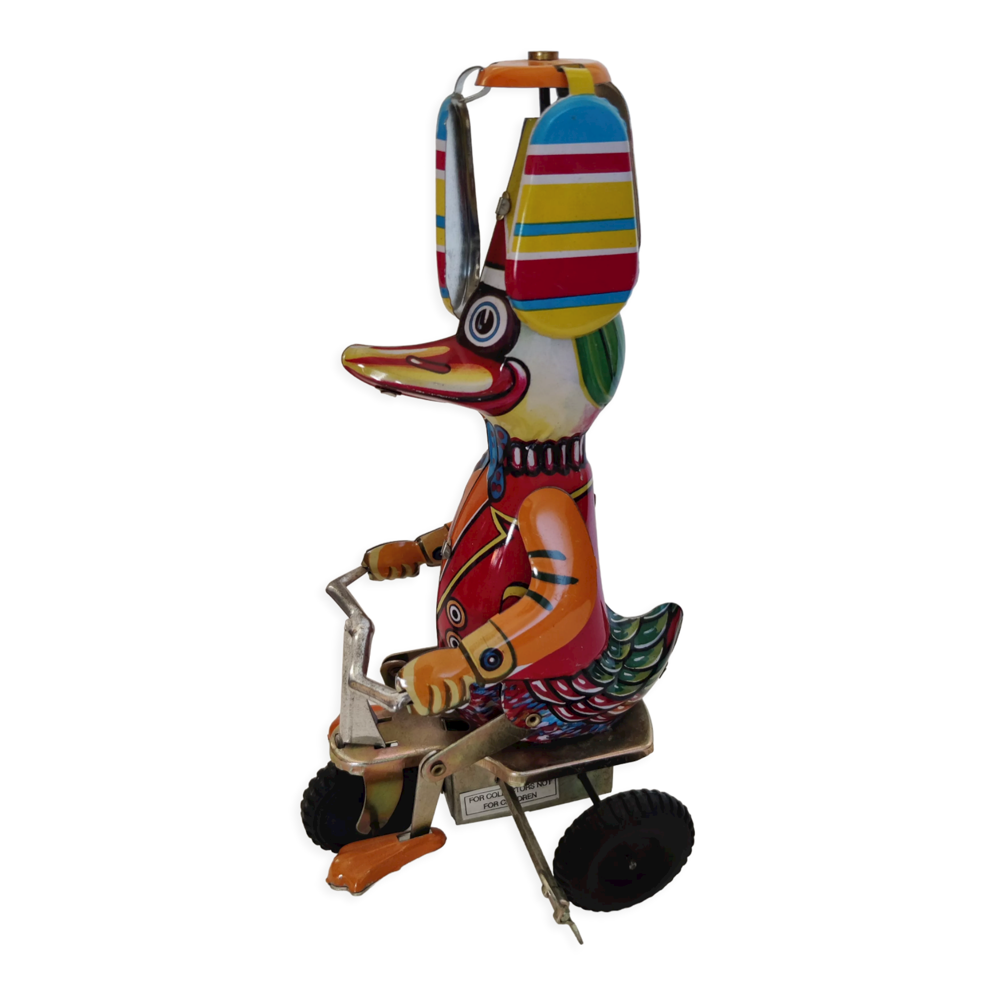 Duck mechanical toy with tinplate metal key