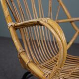 Rattan armchair with armrests Dutch Design 1960