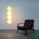 German cocoon pendant lamp from the mid-century by Friedel Wauer for Goldkant Leuchten, 1960s.