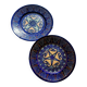 Two HB Quimper faience plates with pearl/embroidery decoration.