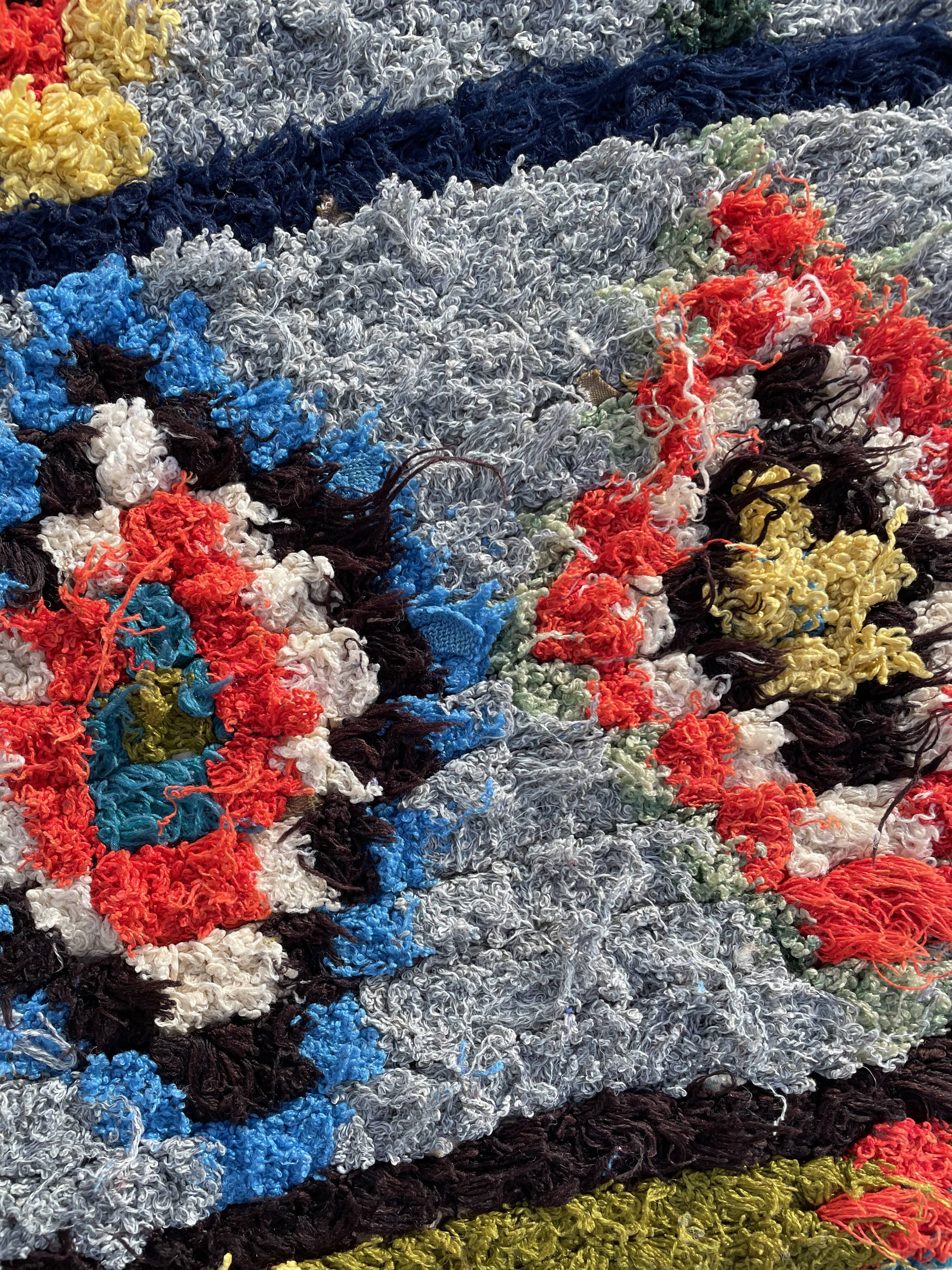 African rug berbere butcheruite vintage, 230x80 cm