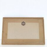 Planche zoologique gravure Buffon phoque & morse cadre bois doré