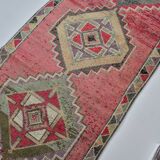 Vintage Handknotted Wool Runner Rug sku 2061