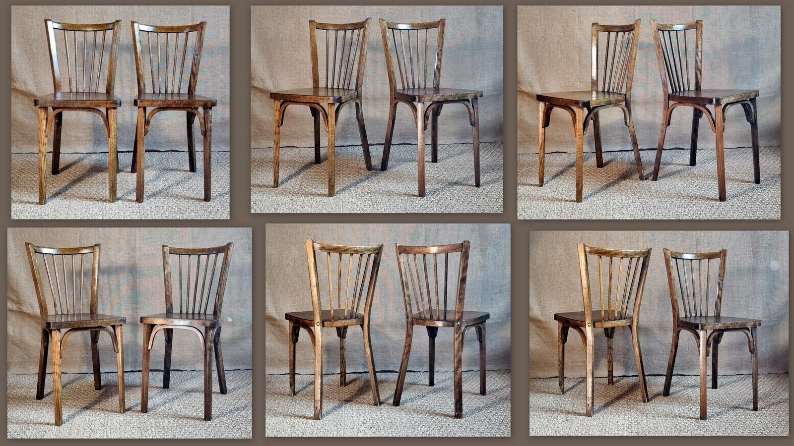 Pair of Baumann bistro chairs n°53