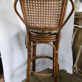 Rattan bar top stool