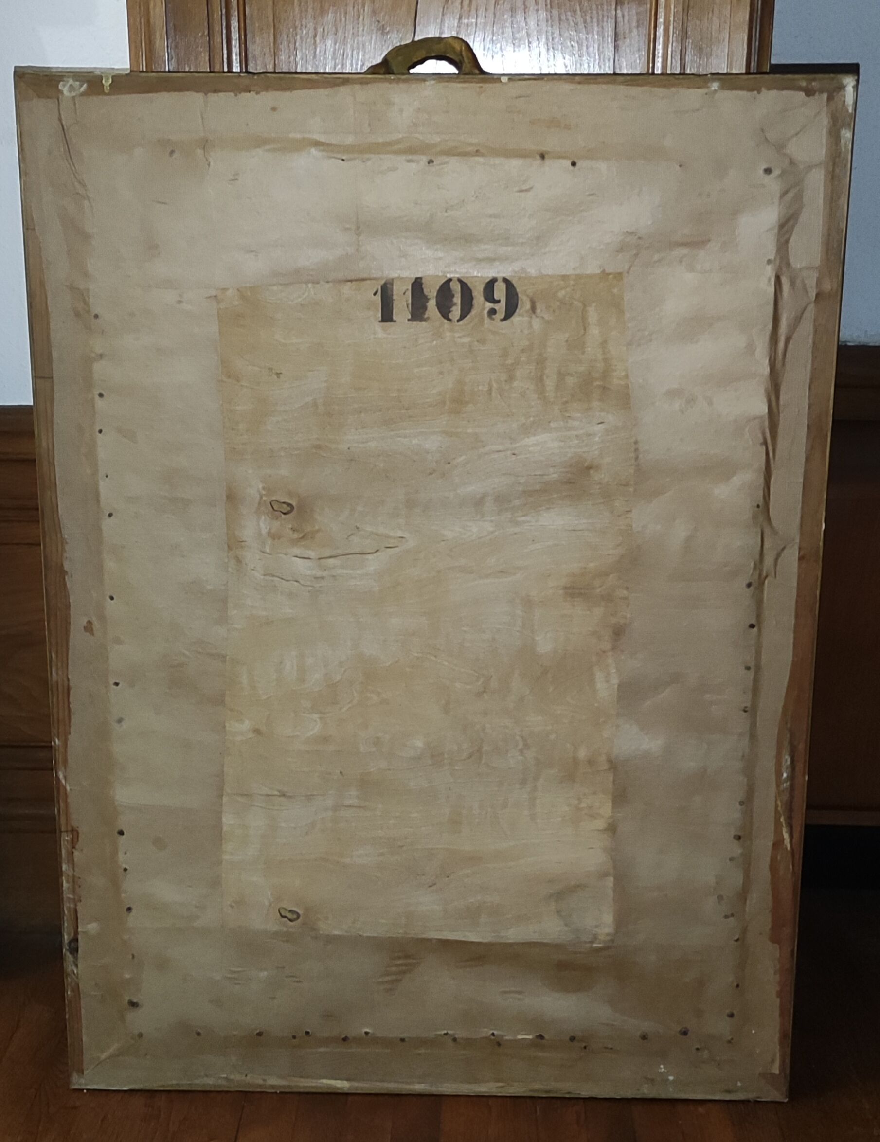 Old Large golden mirror/knot decoration 76x102cm