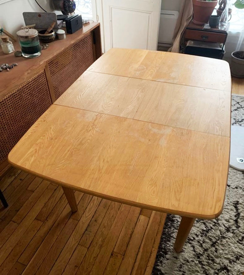 Solid oak extension table scandinavian style