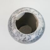 Grey and white ceramic vase