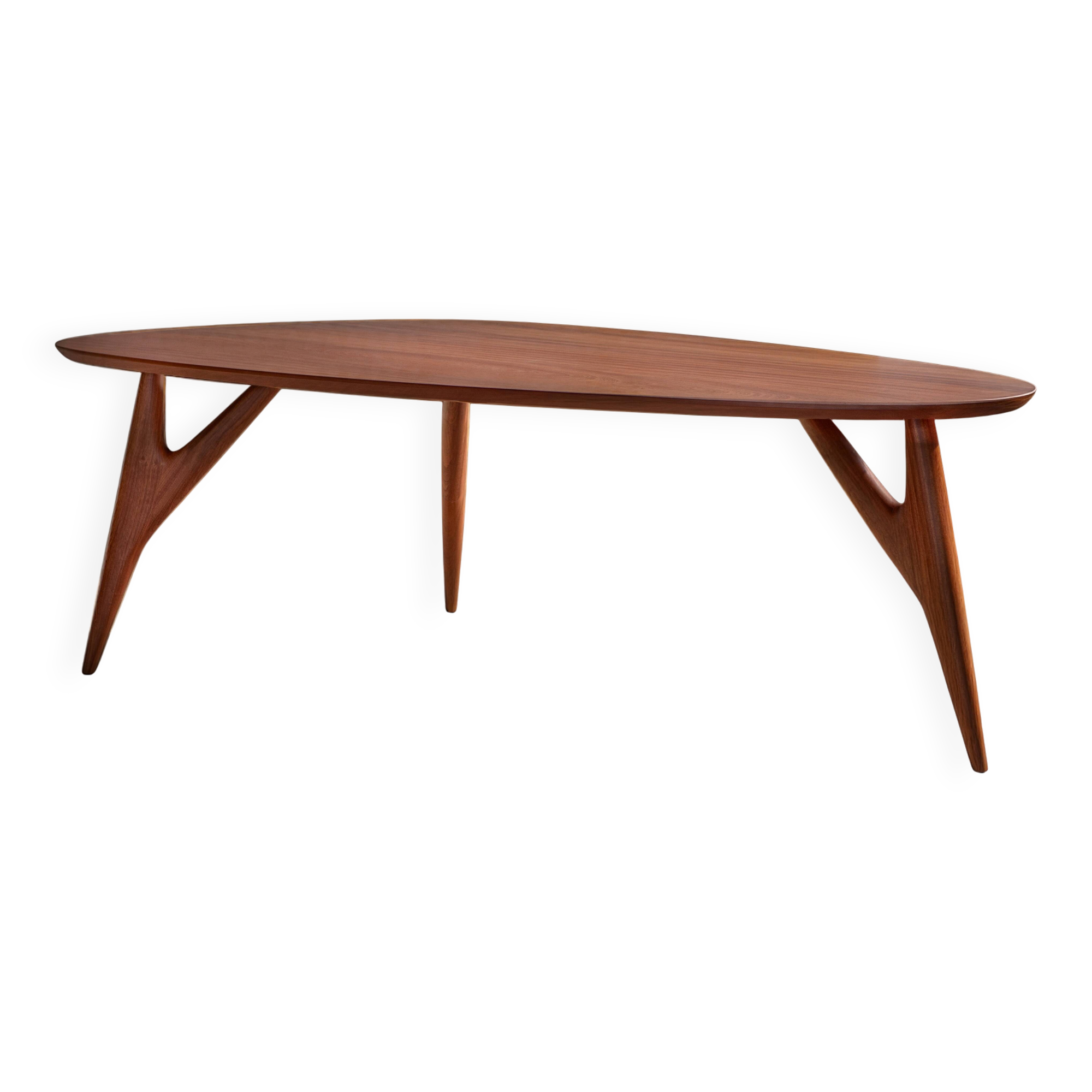 Ted dining table in solid mahogany 240 cm – greyge