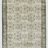 Turkish Floral Pattern Vintage Rug, 196x325Cm