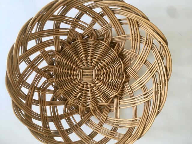 Vintage rattan basket