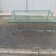 Vintage glass slab coffee table