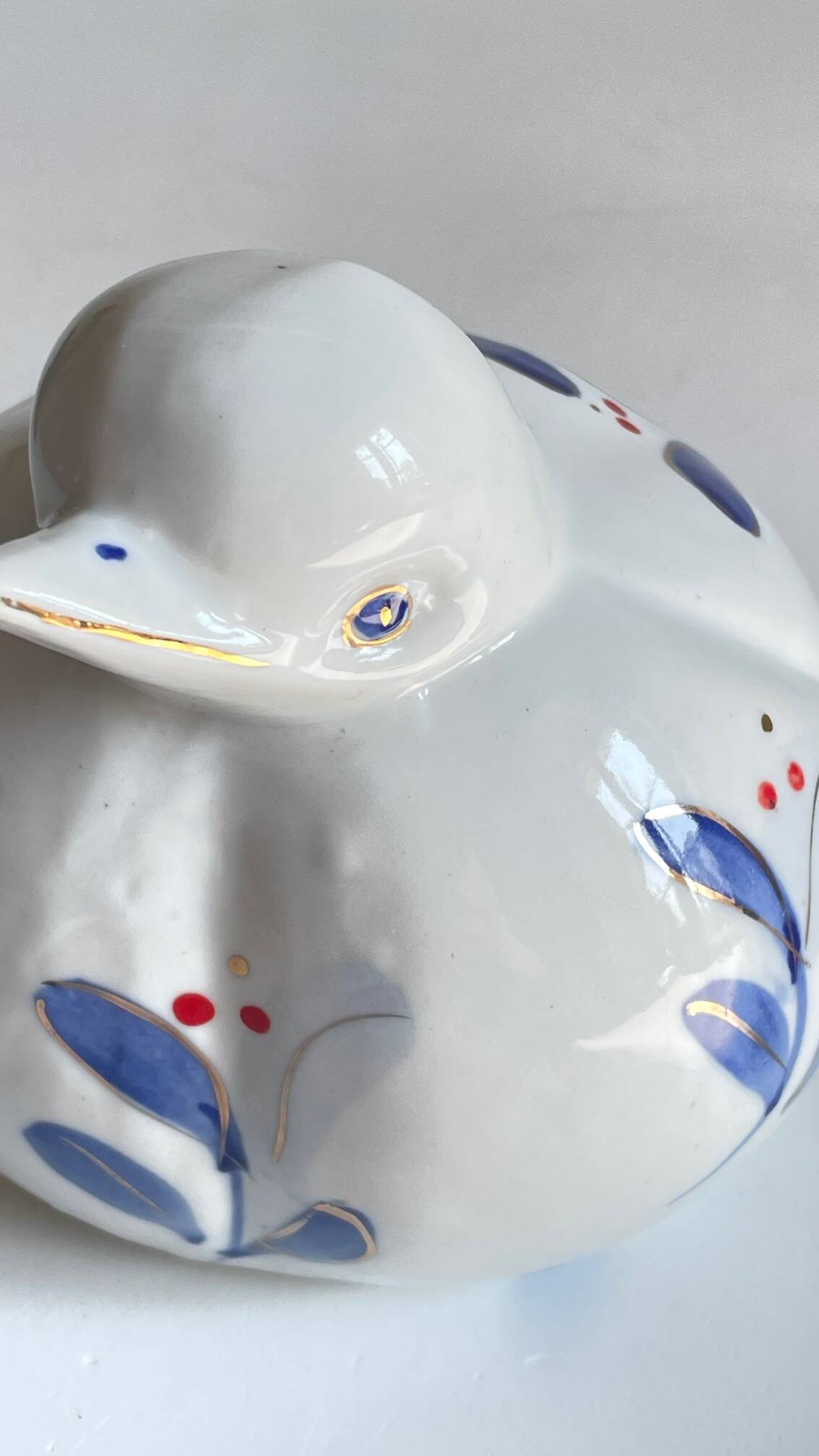 Oiseau vintage en porcelaine chinoise