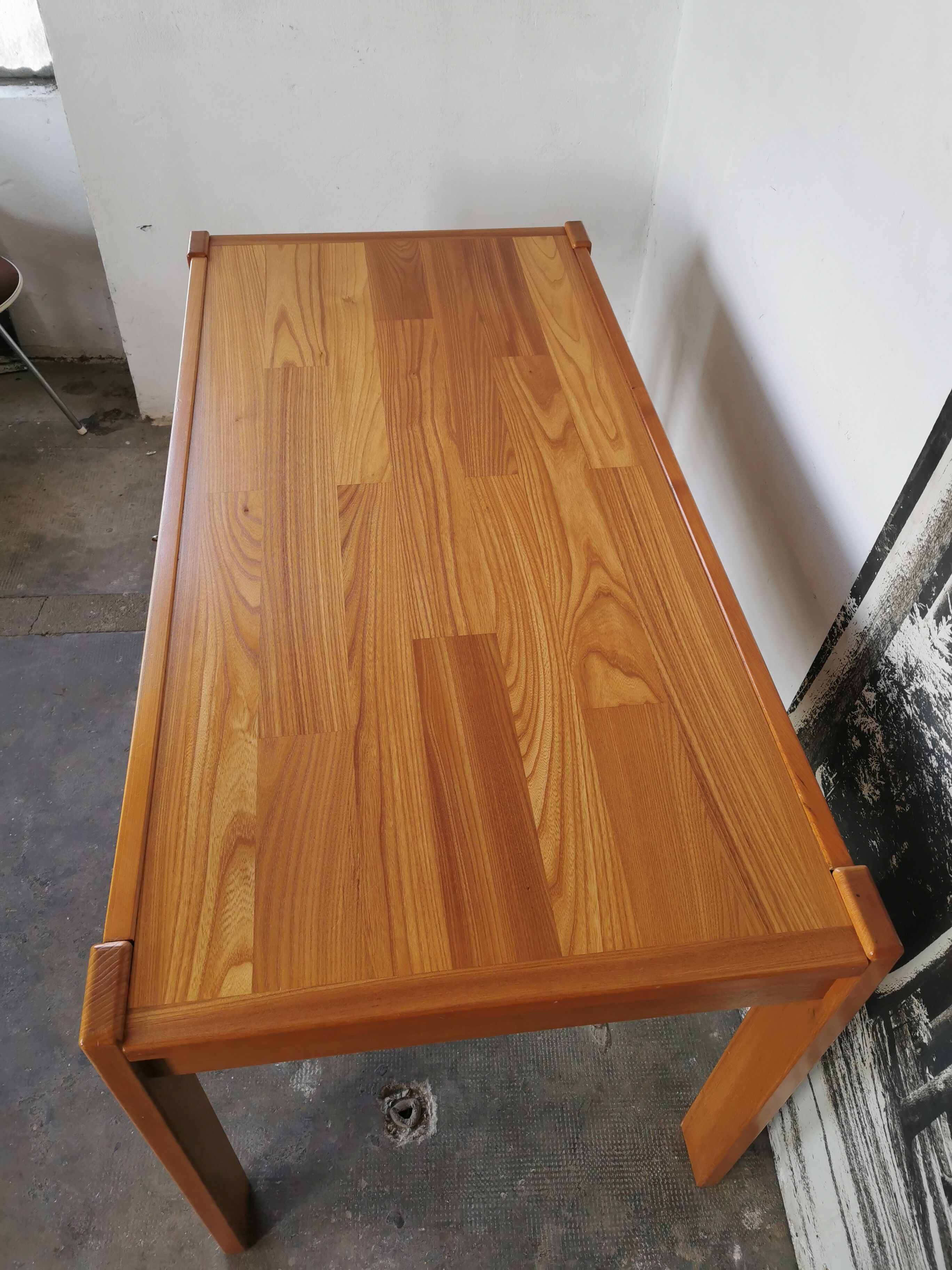 Bureau vintage 1970/1980 en bois blond, simat