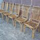 Chaises en bambou et rotin (lot de 6)