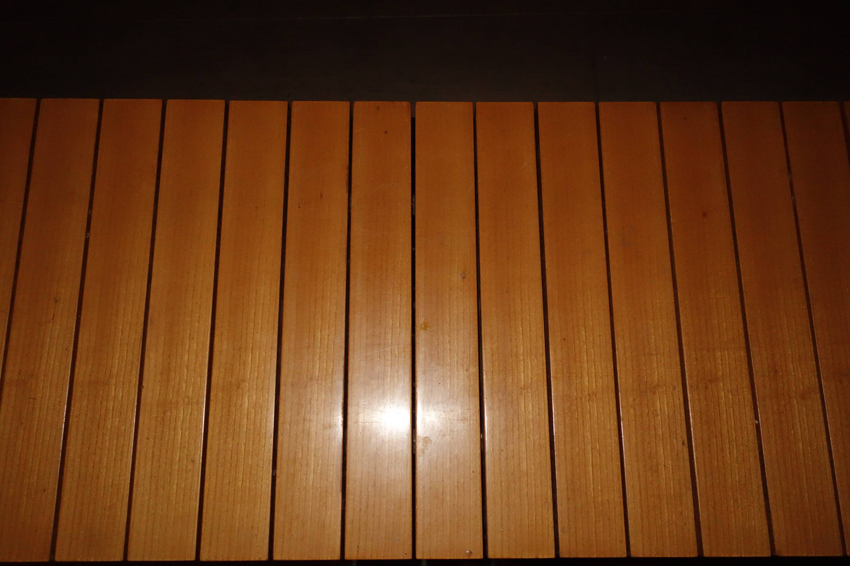 Table basse alain richard (1926-2017), table model 201, tray in wood slats