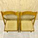 Duo of canned folding chairs