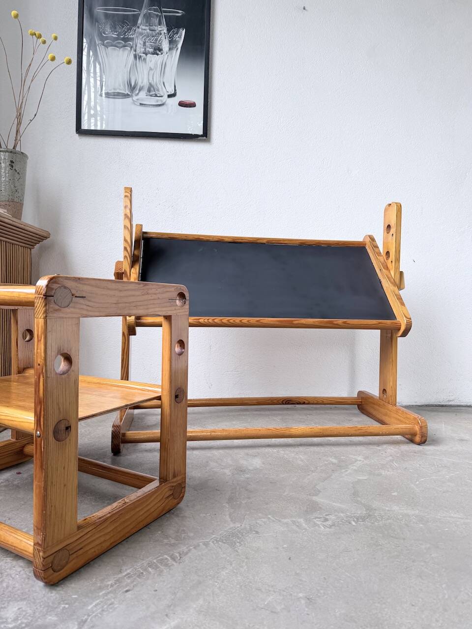 Bureau et chaise enfant pin Bauhaus