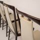 Osvaldo Borsani Mid Century Italian Mahogany Stained Dining Chairs for Arredamenti Borsani Varedo 1950