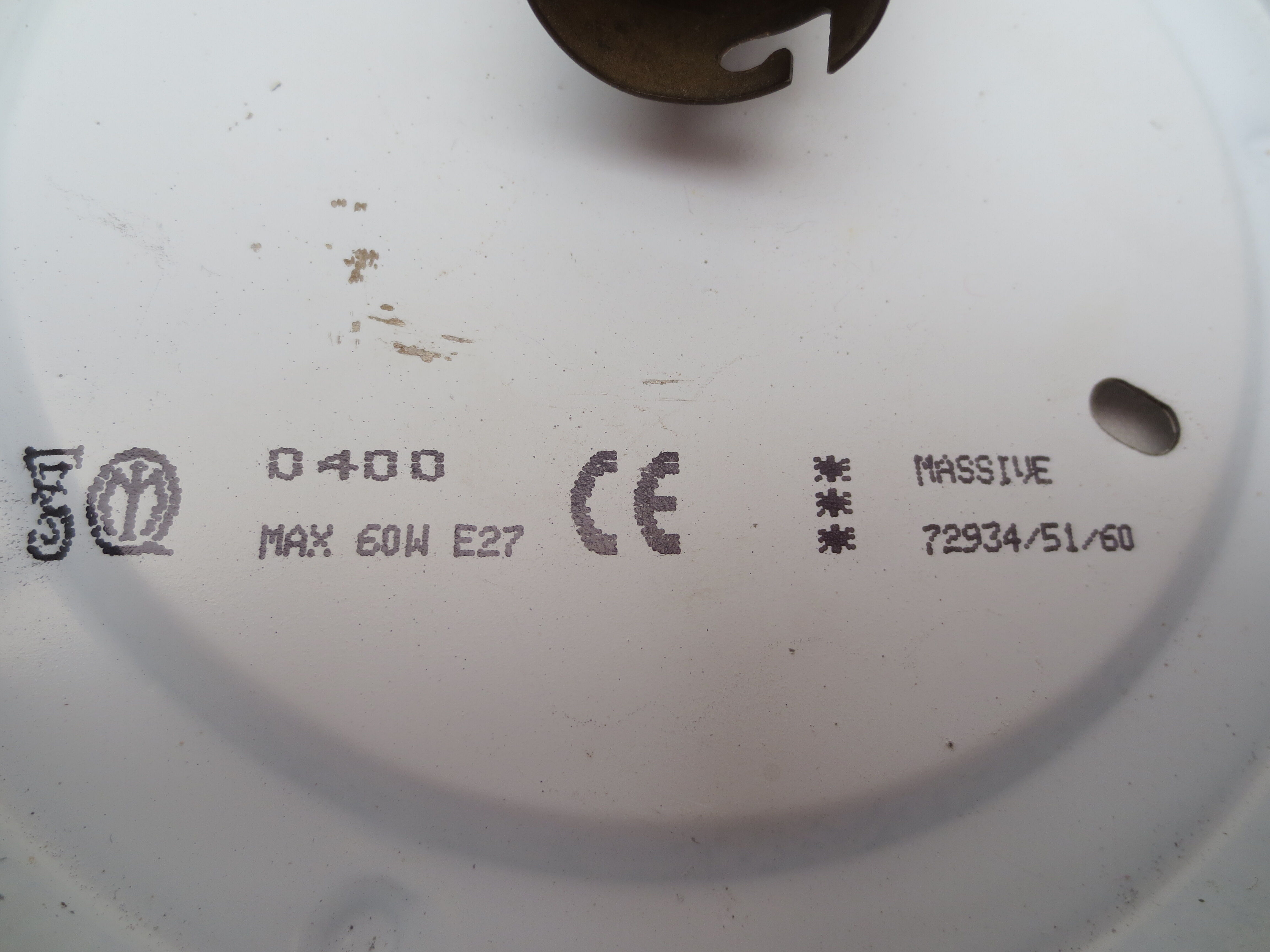 Ceiling lamp or wall lamp in cut glass and metal