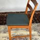 Set of 4 vintage Danish wood and wool chairs by Sax, Denmark 1960s