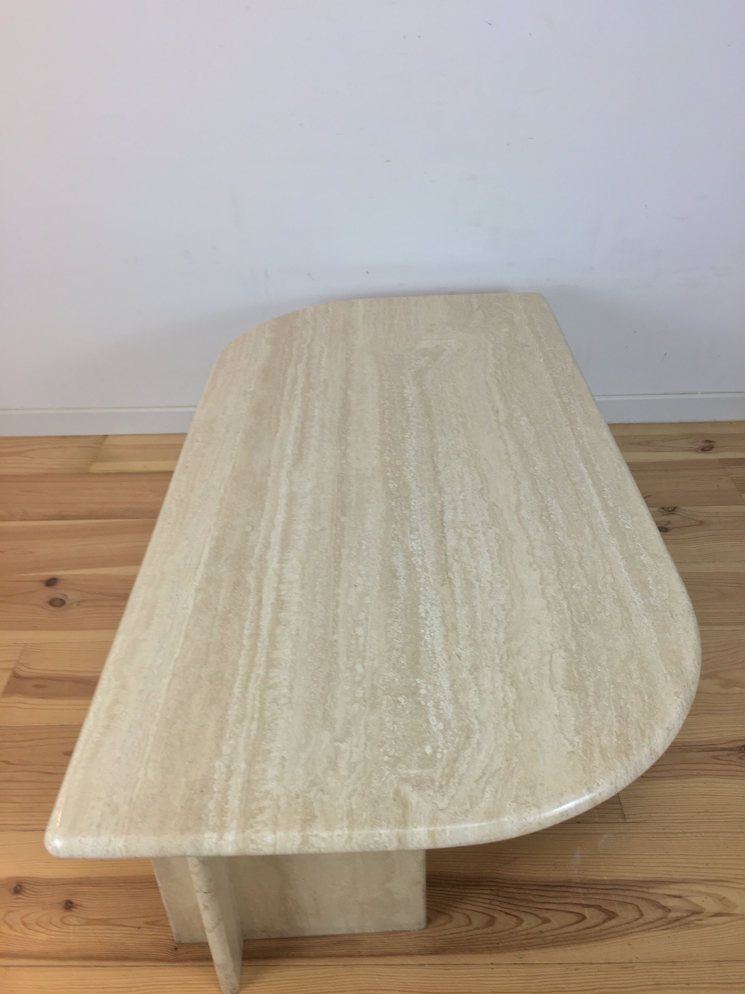 Travertine coffee table
