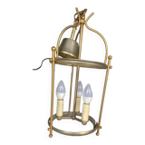 Cylindrical chandelier with 3 lamps