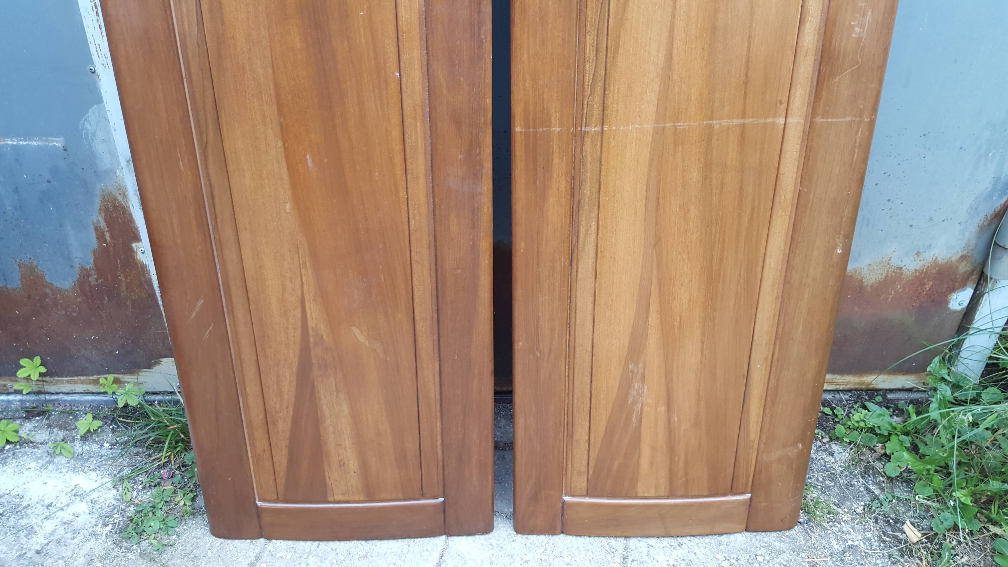 Pair of solid wood Art Deco doors