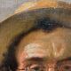 Portrait fumeur de pipe, XIXe