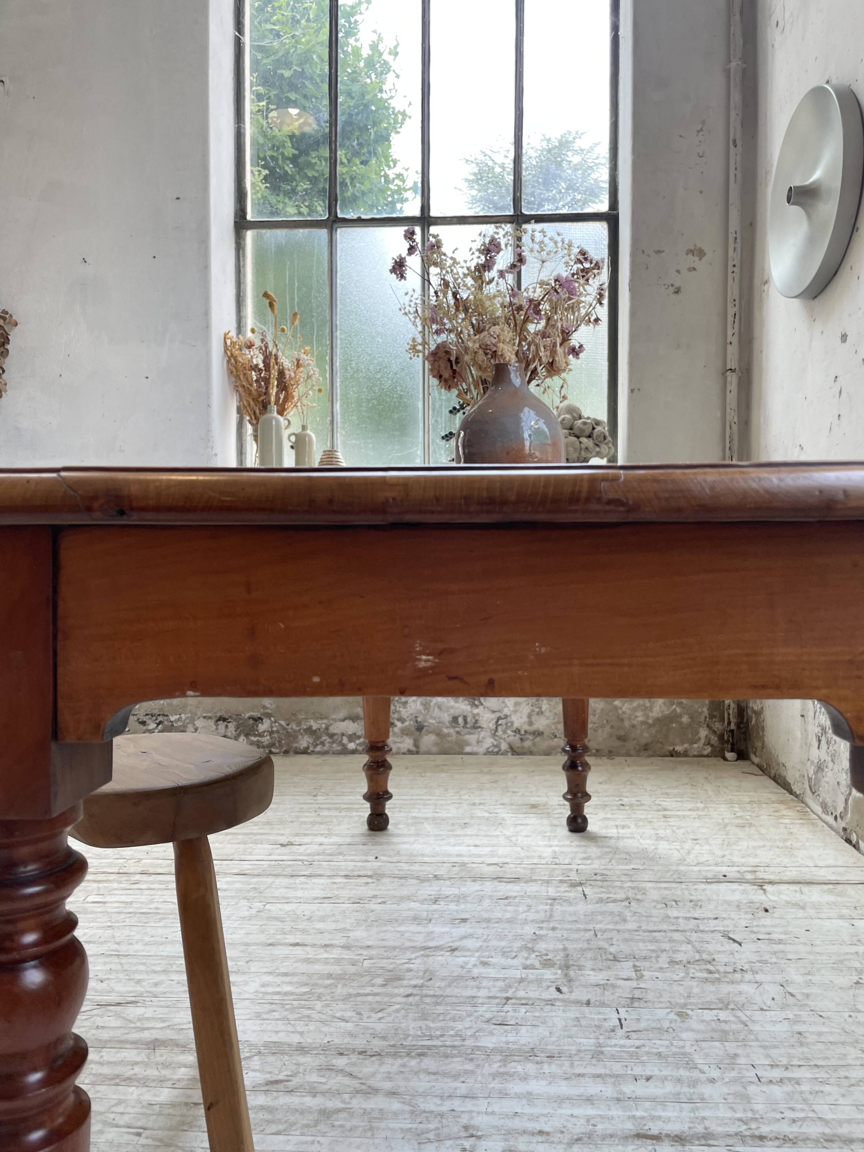 Walnut farm table 185 cm