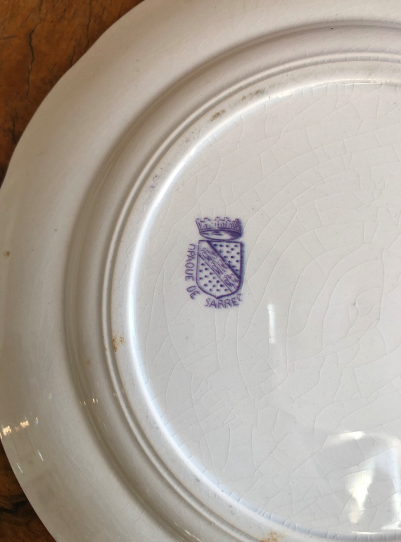 Lot of three plates Sarreguemines