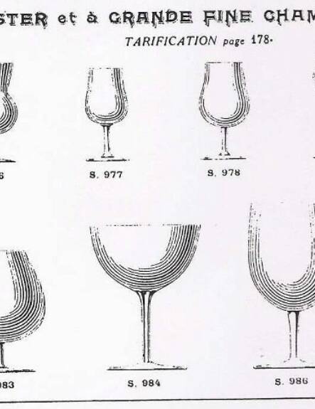 Two giant champagne tasting glasses Baccarat