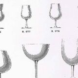 Two giant champagne tasting glasses Baccarat