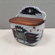 Aluminia Tenera salt cellar for Royal Copenhagen Denmark, 1950s-60s.