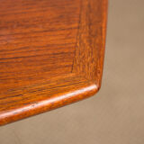 Expandable square teak dining table by Henry Walter Klein 1960