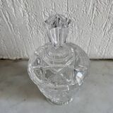 Vintage chiseled glass candy dish